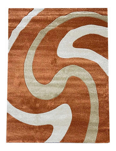 Alfombra Moderna Naranja Ondas Persa 160x230 Carpetshop