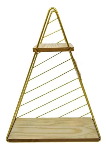 Estante decorativo triangular Bravadecor de MDF y metal