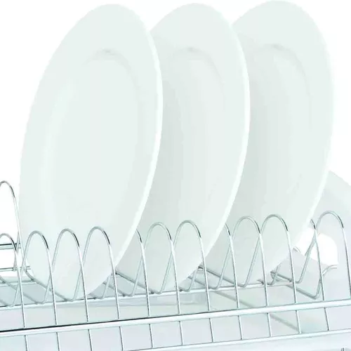  Home Basics secador de platos plástico, de dos niveles : Hogar  y Cocina