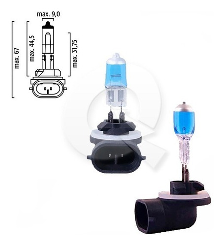 Imagen 1 de 1 de Ampolleta Bombilla Halógena 881 100w 12v Luz Día El Par