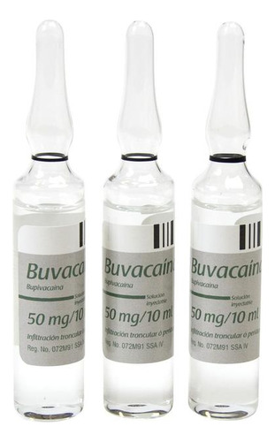 Buvacaina Sol Iny 50mg/10ml 50mg/10ml Caja Con 1 Ampolleta D