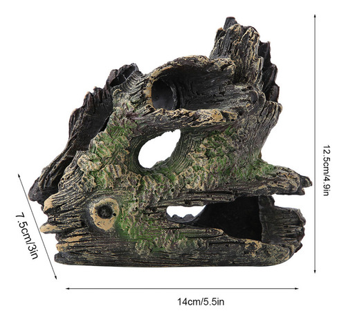 .k- Tronco De Árbol De Resina Artificial Decorado Con Madera