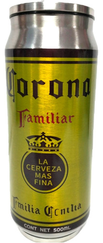 Termo Lata D Cerveza Refresco Modelos Acero Inoxidable 500ml Color Corona