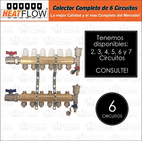 Imagen 2 de 5 de Colector De 6 Vías Heat Flow Super Completo - El Mejor -