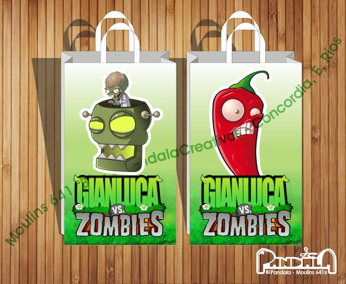 Bolsitas Para Sorpresitas Plants Vs Zombies X10 Unid.