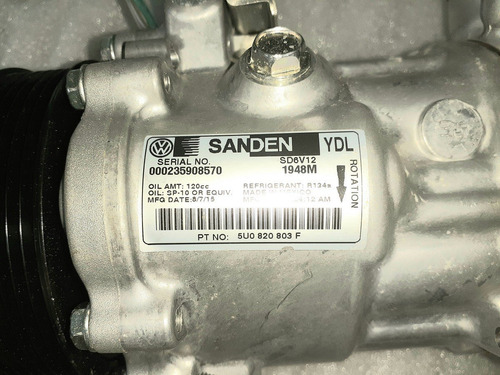 Imagem 2 de 7 de Compressor Ar Cond Gol Fox Saveiro Voyage 1.6 Msi Novo