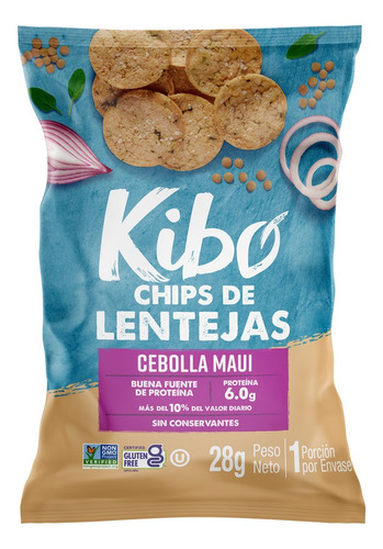 Chips Kibo Lenteja Cebolla Maui X 28g