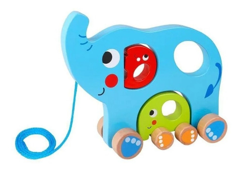 Imagem 2 de 3 de Família Elefante De Puxar - Tooky Toy
