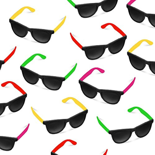 24 Pack 80.s Style Neon Party Gafas De Sol - Regalo Divertid