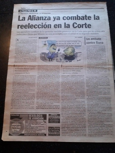 Tapa Diario Clarín 30 3 1998 San Lorenzo Chilavert Fmi Reele (Usado)