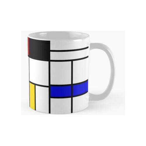 Taza Estilo Bauhouse Mondrian Calidad Premium