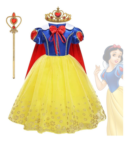 Disfraz Blanca Nieves- Disfraz Princesa Disney Para Niñas + Accesorios Incluidos