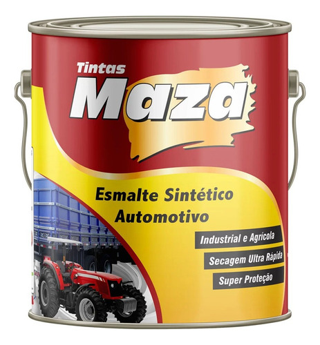 Tinta Esmalte Industrial Maza Brilhante 3,6l Diversas Cores Cor Branco N9,5