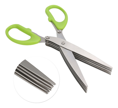 Tijeras Multifuncionales, Tela Herb Scallion, 5 Capas