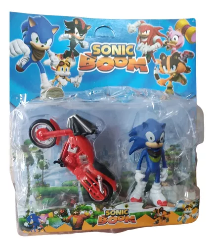 3 BONECOS SONIC BOOM ARTICULADOS 12 CM + UM MOTO