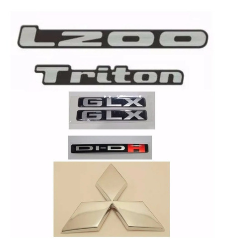 Emblema Insignia  L200 Triton Glx Com Logo Trasero