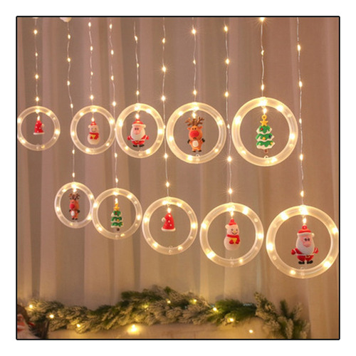 Lámpara Led De Cuerda De Navidad Usb 3m Ventana Sucker Decor