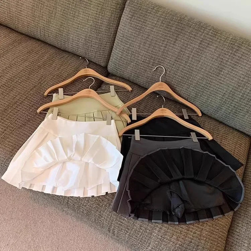 Minifalda Plisada En Forma De A Para Niñas, Estilo Escolar