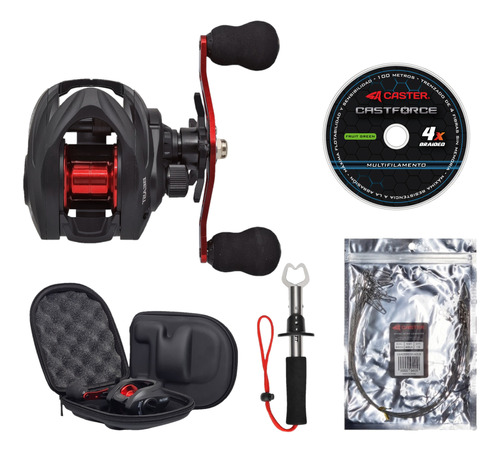 Combo Pesca Baitcasting Reel Huevito Rotativo + Accesorios