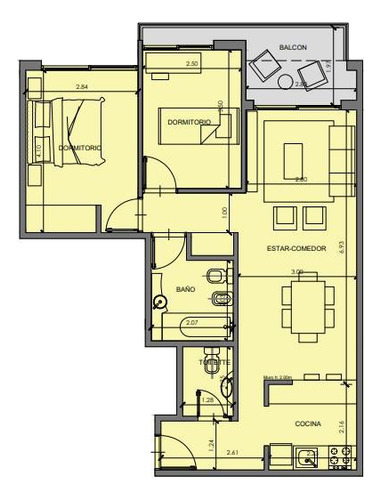 Departamento 3 Ambientes A La Venta En Saavedra