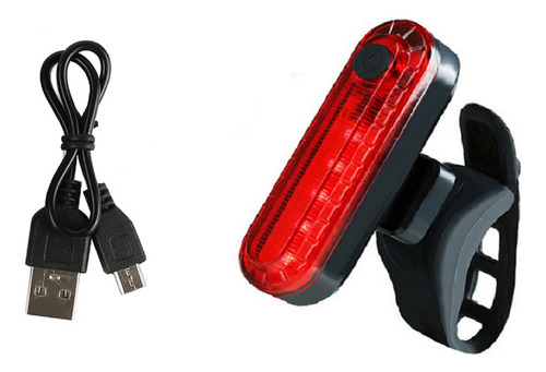 Linterna Led Roja Recargable Bicicleta