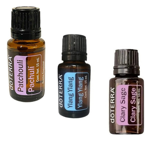 Pachulí + Ylang Ylang + Clary Sage Doterra 15ml Aceites E.