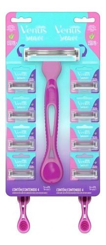 Afeitadora Descartable GILLETTE VENUS Suave Aloe Vera 3 Hojas X 8u