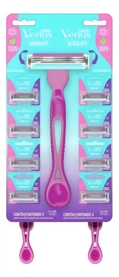 Afeitadora Descartable GILLETTE VENUS Suave Aloe Vera 3 Hojas X 8u