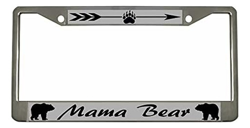 Mama Bear Design Heavy Duty Metal Car License Plate Fra...