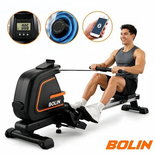 Máquina de Remo Magnética Bolin com 8 Níveis para Treino - foto 1