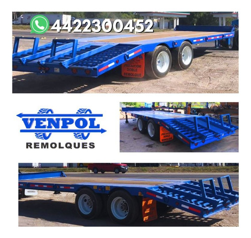 Remolque Lowboy Dos Ejes 30 Ton Para Retro, Motoconformadora