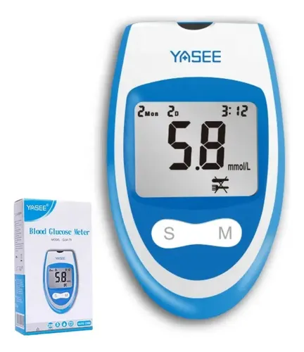 Glucometro Digital Yasee Kit 50+50 Tiras Puntas Medidor Gluc