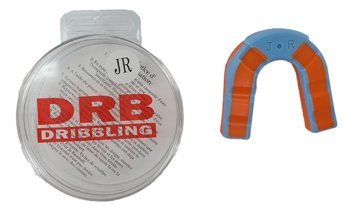 Protector Bucal Dribbling Bicolor Jr Celeste-naranja Cli