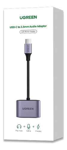 Adaptador Usb C + Mini Jack 3.5mm Dac Chip + Power Hifi Trrs