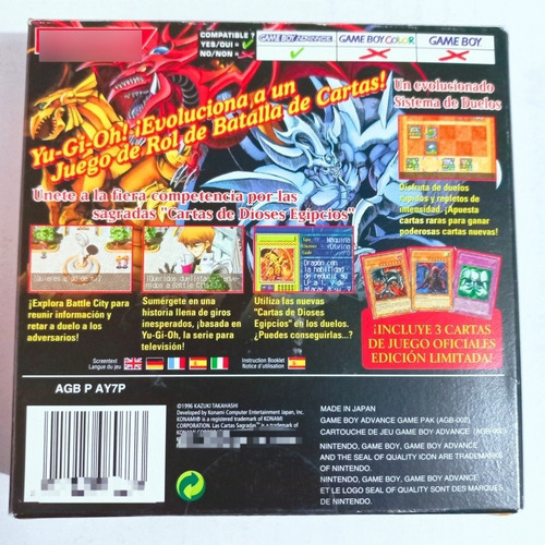 Yugioh Las Cartas Sagradas Game Boy Advance En Español (Usado)