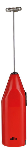 Espumador Electrico Para Leche Cilio 21 Cm Color Rojo