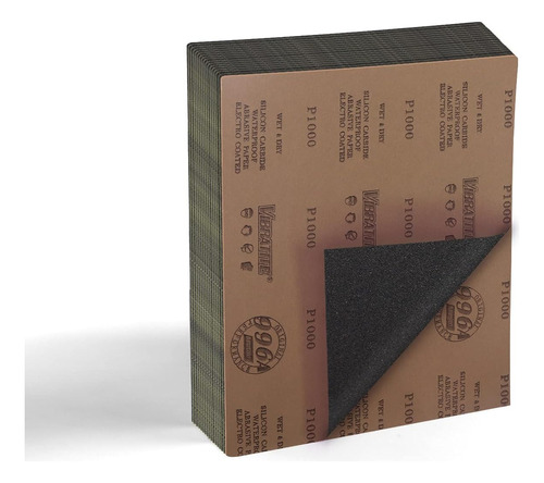 1000 Grit Sandpaper 10pcs,9 X 11 Pulgadas Seco Y Húmed...