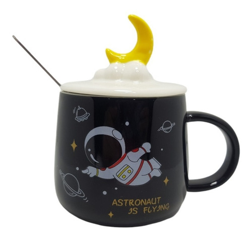 Mug Astronauta Luna Cuchara Taza Pocillo