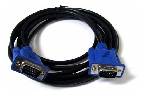 Cable De 5m Vga Entrada Y Salida Macho Hd Monitor Negro