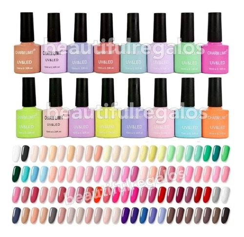 Esmalte de uñas semipermanente M&Q Regalos de 10mL - Pack de 6 unidades color A elección