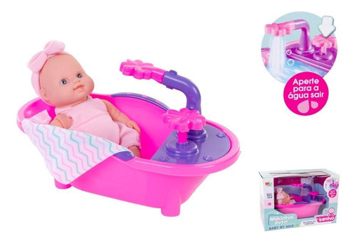 Brincar Boneca Bebê Milkinhas banho