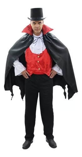 Fantasia Drácula Vampiro Halloween Adulto G