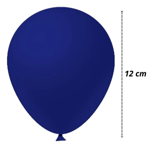 Balão Bexiga Liso 5 Polegadas Redondo 50 Unidades Festball Cor Liso Azul Royal