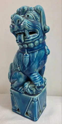 Perro De Foo Leon Japon Turquesa Mide 23cm De Alto B165 (Usado)