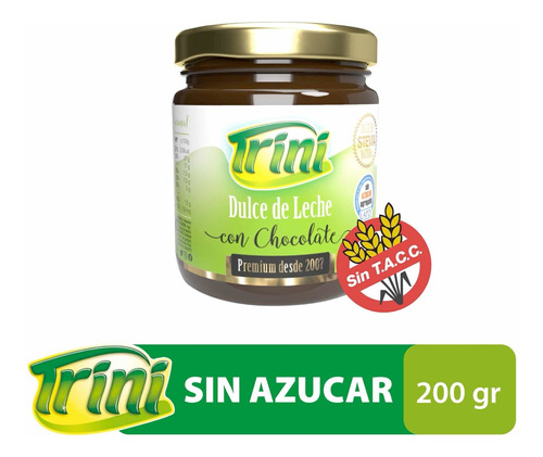 Dulce De Leche Con Chocolate Trini Con Stevia Sin Tacc 