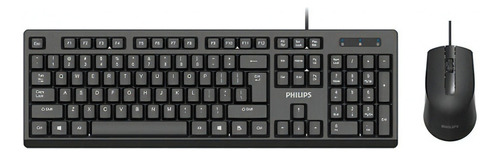 Kit Teclado Y Mouse Philips C234 Usb Black