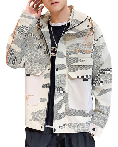 Moderna Chaqueta De Trabajo For Hombre Estampado Camuflaje