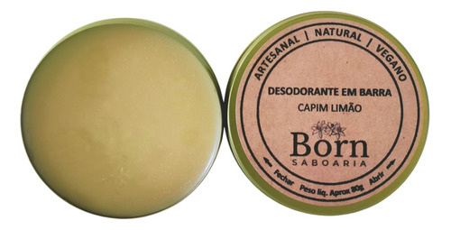 Desodorante Natural E Vegano Capim Limão - Born Saboaria