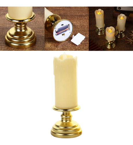 2x Velas Sin Llama Parpadeantes Velas 7cmx16cm 7cmx18cm