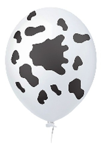 Balão Vaca Fazendinha Vaquinha Bexiga 25 Unidades Tamanho 11